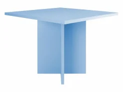 Mesa de comedor cuadrada con tablero laminado de 3 cm en azul cornish Azul celeste