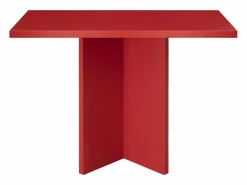 Online Mesa de comedor cuadrada tablero laminado de 3cm llama 100x100cm Rojo