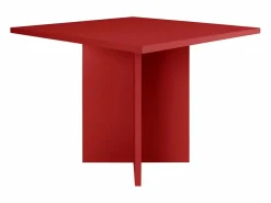 Online Mesa de comedor cuadrada tablero laminado de 3cm llama 100x100cm Rojo