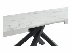 Best Mesa de comedor de 6 a 10 cubiertos de MDF y metal - Efecto mármol y negro - CATONAV Mesa Extensible|Mesa De Comedor