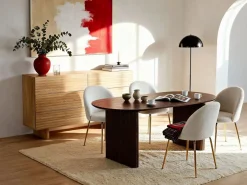 Discount Mesa de comedor de 8 cubiertos de madera de manglar - Natural - NEVILI Mesa De Comedor