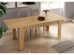 Skraut Home Mesa de Comedor de 140cm extensible 200cm, Color Naturale.