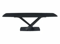 Online Mesa de comedor de cristal templado, cerámica y metal - Efecto mármol - MALATA Mesa Extensible|Mesa De Comedor
