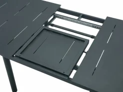 Sale Mesa de comedor de jardín de aluminio para 4 personas - Antracita - LOTTYS de Comedores De Jardín