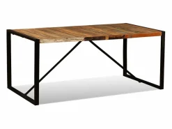Best vidaxl Mesa de comedor de madera maciza reciclada 180 cm Multicolor