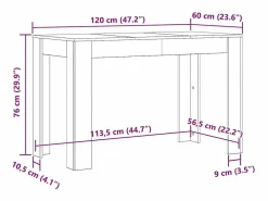Clicnbuy Mesa de comedor de madera contrachapada madera vieja