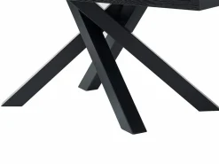 Vente-unique Mesa de comedor extensible 6 a 10 cubiertos de MDF y metal - - CATONAV Negro
