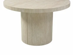Vente-unique Mesa de comedor extensible 4 a 12 personas de MDF - Efecto travertino - SIDRINA
