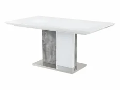 New Mesa de comedor extensible 6 a 8 comensales de MDF blanco EREN Mesa Extensible|Mesa De Comedor