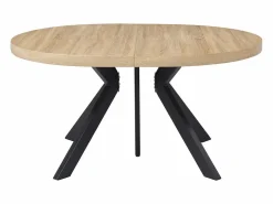 Sale Mesa de comedor extensible 6 a 12 comensales de MDF y acero - Natural y negro - KOMONI Mesa Extensible|Mesa De Comedor