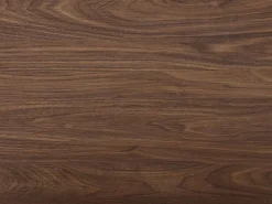 Vente-unique Mesa de comedor extensible 2 a 12 personas en MDF y acero - Marrón oscuro natural y negro - FIRELA