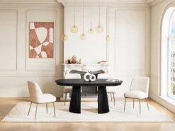 Best Mesa de comedor extensible de 4 a 10 personas chapa de fresno - - LATSURY Mesa Extensible