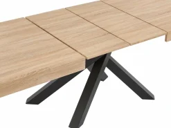 Best Mesa de comedor extensible 6 a 10 comensales de MDF - Natural y negro - CATONAV Mesa Extensible|Mesa De Comedor