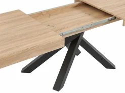 Best Mesa de comedor extensible 6 a 10 comensales de MDF - Natural y negro - CATONAV Mesa Extensible|Mesa De Comedor