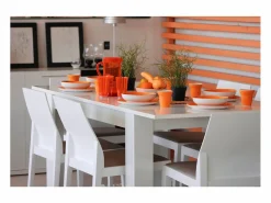 Loungitude Mesa de comedor extensible Practico Blanco
