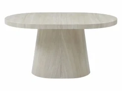 Outlet Mesa de comedor extensible para 6 a +12 personas en MDF - Efecto travertino - CLOEVA Mesa Extensible