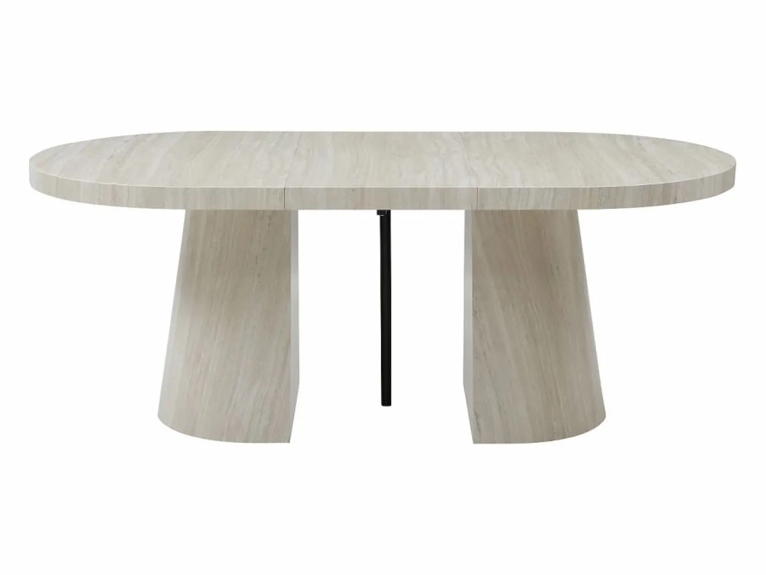 Outlet Mesa de comedor extensible para 6 a +12 personas en MDF - Efecto travertino - CLOEVA Mesa Extensible