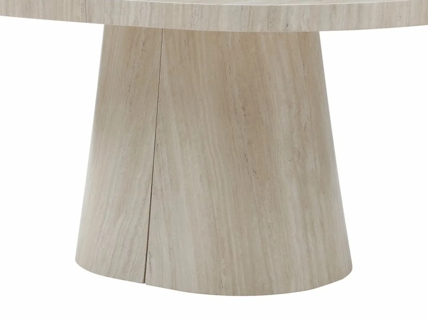 Outlet Mesa de comedor extensible para 6 a +12 personas en MDF - Efecto travertino - CLOEVA Mesa Extensible