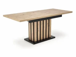 Online Mesa de comedor extensible roble y negro 130cm Celso Mesa Extensible