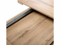 Discount MSO Mesa de comedor extensible roble wotan y negro 160-200cm Xenori Color natural claro