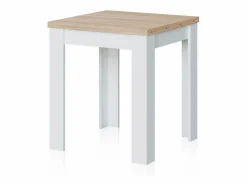 Discount Mesa de comedor extensible Giro Blanco Artik (Blanco Mate) - Roble Canadian Mesa Extensible