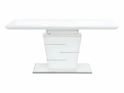 New Vente-unique Mesa de comedor extensible AMELLE para 6 a 8 cubiertos, lacada en Blanco