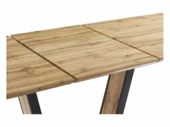 Hot Vente-unique Mesa de comedor extensible 6 a 10 comensales de MDF y metal - Natural y negro - VITENO Color natural claro