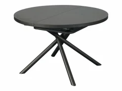 Mesa de comedor extensible para 4 a 6 personas en cerámica, MDF y metal - Efecto mármol marrón y gris - FEROLA Mesa Extensible|Mesa De Comedor