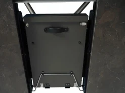 Mesa de comedor extensible para 4 a 6 personas en cerámica, MDF y metal - Efecto mármol marrón y gris - FEROLA Mesa Extensible|Mesa De Comedor