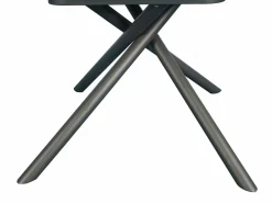 Mesa de comedor extensible para 4 a 6 personas en cerámica, MDF y metal - Efecto mármol marrón y gris - FEROLA Mesa Extensible|Mesa De Comedor