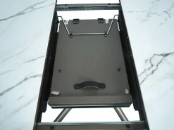 Best Mesa de comedor extensible para 4 a 6 personas en cerámica, MDF y metal - Efecto mármol blanco y bronce - FEROLA Mesa Extensible|Mesa De Comedor
