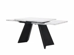 ModernLuxe Mesa de comedor extensible 99-159 x 74 cm - 6 a 8 personas - en MDF - + Negro
