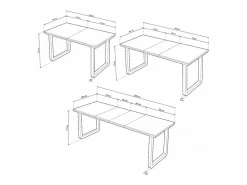 Outlet Mesa de comedor extensible Roma roble Nordish/negro 77x140x80 cm Adec Mesa De Comedor