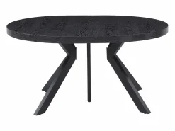Outlet Vente-unique Mesa de comedor extensible para 6 a 12 comensales de MDF y acero - - KOMONI Negro