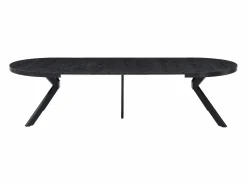 Outlet Vente-unique Mesa de comedor extensible para 6 a 12 comensales de MDF y acero - - KOMONI Negro