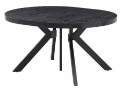 Outlet Vente-unique Mesa de comedor extensible para 6 a 12 comensales de MDF y acero - - KOMONI Negro