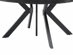 Outlet Vente-unique Mesa de comedor extensible para 6 a 12 comensales de MDF y acero - - KOMONI Negro