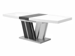 Best Vente-unique Mesa de comedor extensible NOAMI II - MDF gris y blanco Gris antracita / Blanco