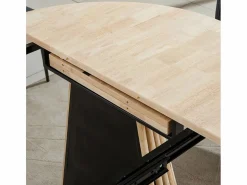 ADEC Mesa de comedor Grove redonda extensible nordish 76x120-160-200x120 cm