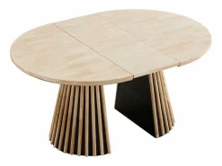 ADEC Mesa de comedor Grove redonda extensible nordish 76x120-160-200x120 cm
