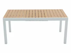 Online Mesa de comedor jardín extensible aluminio poliwood L.170/230 cm - Natural claro - MACILA Comedores De Jardín