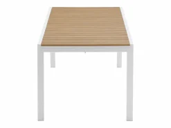 Online Mesa de comedor jardín extensible aluminio poliwood L.170/230 cm - Natural claro - MACILA Comedores De Jardín