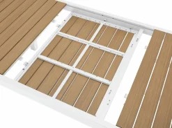 Online Mesa de comedor jardín extensible aluminio poliwood L.170/230 cm - Natural claro - MACILA Comedores De Jardín