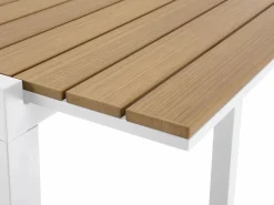 Online Mesa de comedor jardín extensible aluminio poliwood L.170/230 cm - Natural claro - MACILA Comedores De Jardín