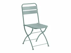 MYLIA Mesa de comedor jardín plegable de metal - mesa de 60 cm y 2 sillas plegables -