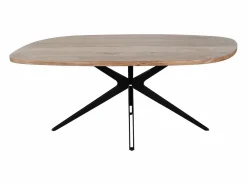 Discount Vente-unique Mesa de comedor LIVIANI 1851027 Negro / Color natural claro