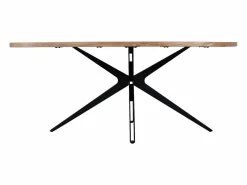 Discount Vente-unique Mesa de comedor LIVIANI 1851027 Negro / Color natural claro