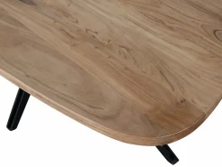 Discount Vente-unique Mesa de comedor LIVIANI 1851027 Negro / Color natural claro