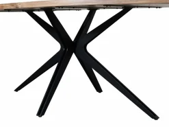 Discount Vente-unique Mesa de comedor LIVIANI 1851027 Negro / Color natural claro