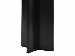 Vente-unique Mesa de comedor para 8 personas en cerámica y MDF - Efecto mármol blanco y negro - SINAN